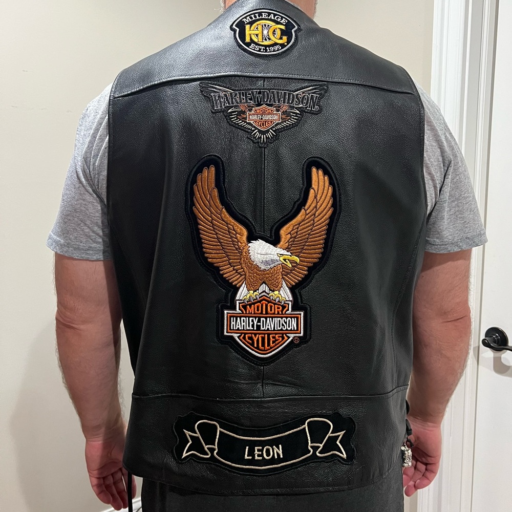 Harley Davidson Vest with Pins